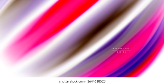 Silk smooth lines on white, liquid fluid color waves. Vector Illustrations For Wallpaper, Banner, Background, Card, Book, Illustration, landing page, cover, placard, poster, banner, flyer, design