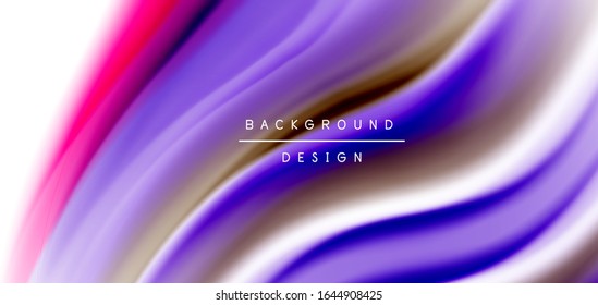 Tubos suaves de seda sobre ondas de color líquido y blanco. Ilustraciones vectoriales para papel tapiz, pancarta, fondo, tarjeta, libro, ilustración, página de inicio, portada, cartel, cartel, pancarta, volante, diseño