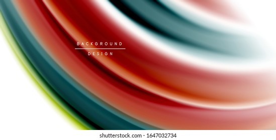 Tubos suaves de seda sobre ondas de color líquido y blanco. Ilustraciones vectoriales para papel tapiz, pancarta, fondo, tarjeta, libro, ilustración, página de inicio, portada, cartel, cartel, pancarta, volante, diseño