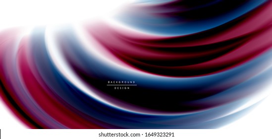 Silk smooth lines on white, liquid fluid color waves. Vector Illustrations For Wallpaper, Banner, Background, Card, Book, Illustration, landing page, cover, placard, poster, banner, flyer, design