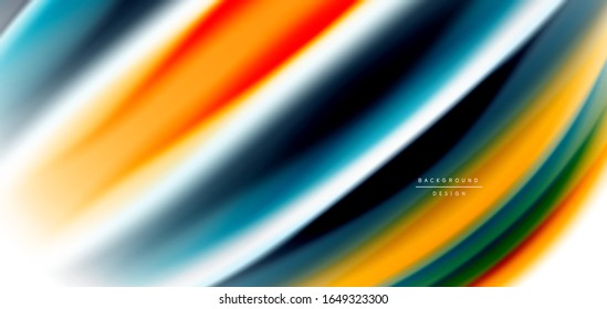 Tubos suaves de seda sobre ondas de color líquido y blanco. Ilustraciones vectoriales para papel tapiz, pancarta, fondo, tarjeta, libro, ilustración, página de inicio, portada, cartel, cartel, pancarta, volante, diseño