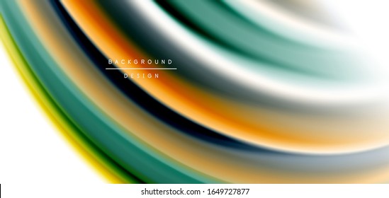 Silk smooth lines on white, liquid fluid color waves. Vector Illustrations For Wallpaper, Banner, Background, Card, Book, Illustration, landing page, cover, placard, poster, banner, flyer, design