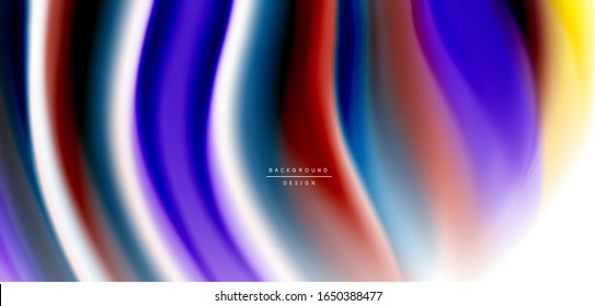 Silk smooth lines on white, liquid fluid color waves. Vector Illustrations For Wallpaper, Banner, Background, Card, Book, Illustration, landing page, cover, placard, poster, banner, flyer, design