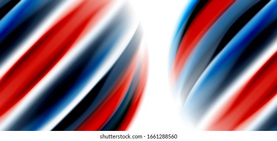 Tubos suaves de seda sobre ondas de color líquido y blanco. Ilustraciones vectoriales para papel tapiz, pancarta, fondo, tarjeta, libro, ilustración, página de inicio, portada, cartel, cartel, pancarta, volante, diseño