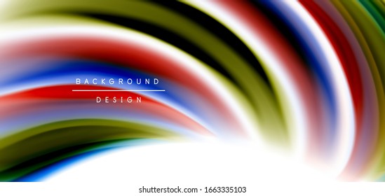 Tubos suaves de seda sobre ondas de color líquido y blanco. Ilustraciones vectoriales para papel tapiz, pancarta, fondo, tarjeta, libro, ilustración, página de inicio, portada, cartel, cartel, pancarta, volante, diseño