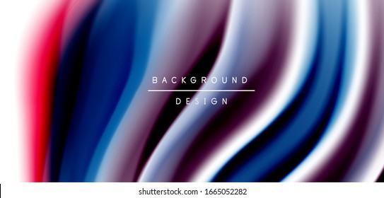 Tubos suaves de seda sobre ondas de color líquido y blanco. Ilustraciones vectoriales para papel tapiz, pancarta, fondo, tarjeta, libro, ilustración, página de inicio, portada, cartel, cartel, pancarta, volante, diseño