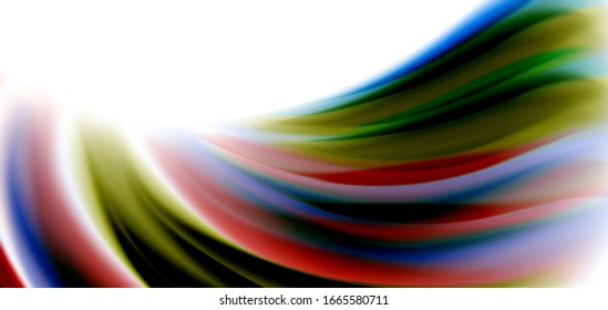 Silk smooth lines on white, liquid fluid color waves. Vector Illustrations For Wallpaper, Banner, Background, Card, Book, Illustration, landing page, cover, placard, poster, banner, flyer, design