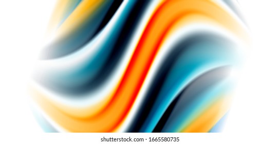 Silk smooth lines on white, liquid fluid color waves. Vector Illustrations For Wallpaper, Banner, Background, Card, Book, Illustration, landing page, cover, placard, poster, banner, flyer, design
