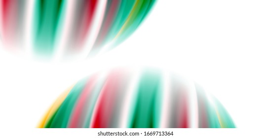 Silk smooth lines on white, liquid fluid color waves. Vector Illustrations For Wallpaper, Banner, Background, Card, Book, Illustration, landing page, cover, placard, poster, banner, flyer, design