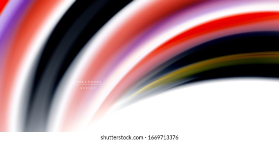 Tubos suaves de seda sobre ondas de color líquido y blanco. Ilustraciones vectoriales para papel tapiz, pancarta, fondo, tarjeta, libro, ilustración, página de inicio, portada, cartel, cartel, pancarta, volante, diseño
