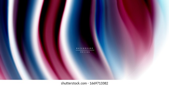 Silk smooth lines on white, liquid fluid color waves. Vector Illustrations For Wallpaper, Banner, Background, Card, Book, Illustration, landing page, cover, placard, poster, banner, flyer, design