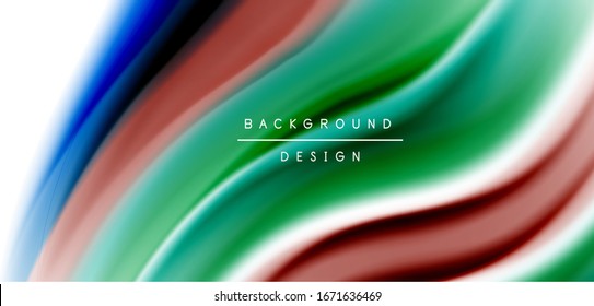 Silk smooth lines on white, liquid fluid color waves. Vector Illustrations For Wallpaper, Banner, Background, Card, Book, Illustration, landing page, cover, placard, poster, banner, flyer, design