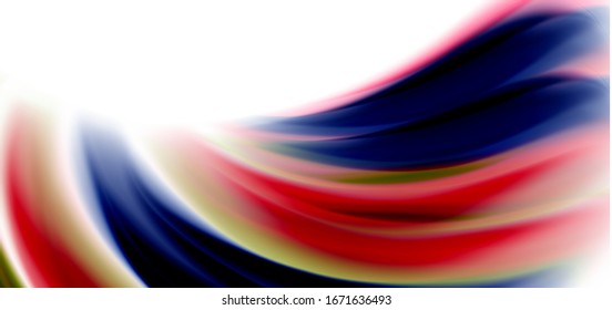 Silk smooth lines on white, liquid fluid color waves. Vector Illustrations For Wallpaper, Banner, Background, Card, Book, Illustration, landing page, cover, placard, poster, banner, flyer, design