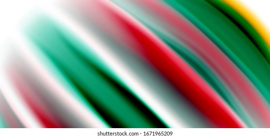 Silk smooth lines on white, liquid fluid color waves. Vector Illustrations For Wallpaper, Banner, Background, Card, Book, Illustration, landing page, cover, placard, poster, banner, flyer, design
