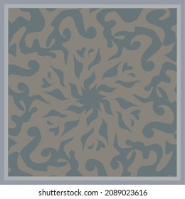 Silk square scarf with abstract stroke line pattern contemporary pastel color for hijab, wallpaper, background.