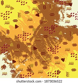 silk square scarf design with abstract pattern