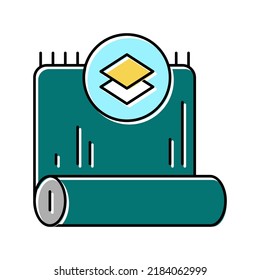 silk textile color icon vector. silk textile sign. isolated symbol illustration