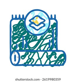 silk textile doodle icon sketch vector. silk textile sign. isolated symbol illustration