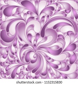 Silk texture fluid shapes, gradient color abstract branches elegant floral pattern, stylized flower organic print, vector ornate background. Decorative floral shapes stylized organic tile vector.