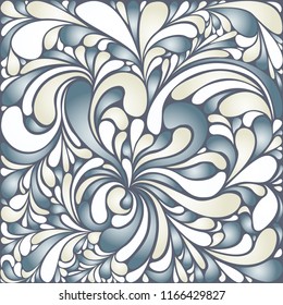 Silk texture fluid shapes, gradient color abstract branches elegant floral pattern, stylized flower organic print, vector ornate background. Flourish floral shapes stylized organic tile mosaic.