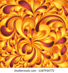 Silk texture fluid shapes, gradient color abstract branches elegant floral pattern, stylized flower organic print, vector ornate background. Awesome floral shapes stylized organic tile backdrop.