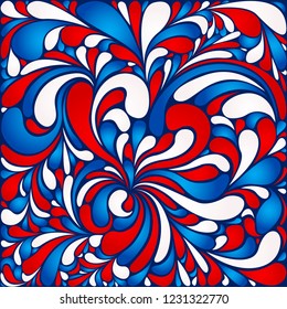 Silk texture fluid shapes, gradient color abstract branches elegant floral pattern, stylized flower organic print, vector ornate background. Graphic floral twirls stylized organic tile template.