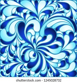 Silk texture fluid shapes, gradient color abstract branches elegant floral pattern, stylized flower organic print, vector ornate background. Bright floral shapes stylized organic tile backdrop.