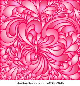 Silk texture fluid shapes, gradient color abstract branches elegant floral pattern, stylized flower organic print, vector ornate background. Beautiful floral shapes stylized organic tile sample.