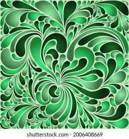 Silk texture fluid shapes, gradient color abstract branches elegant floral pattern, stylized flower organic print, vector ornate background. Swirly floral twirls stylized organic tile background.