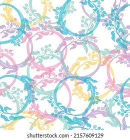 Silk texture fluid shapes, gradient color abstract branches elegant floral pattern, stylized flower organic print, vector ornate background. Fairytale floral shapes stylized organic tile vector.
