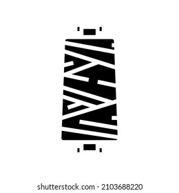 silk thread glyph icon vector. silk thread sign. isolated contour symbol black illustration