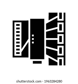 silk thread production industry machine glyph icon vector. silk thread production industry machine sign. isolated contour symbol black illustration