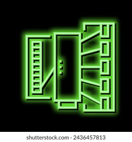 silk thread production industry machine neon light sign vector. silk thread production industry machine illustration