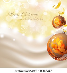 Seidenvektor-Weihnachtskarte für fröhliches Neujahrsdesign