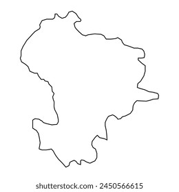 Mapa del municipio de Silkeborg, división administrativa de Dinamarca. Ilustración vectorial.