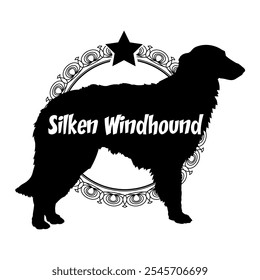 Silken Windhound. dog silhouette, dog, dog breeds,  vector, silhouette, logo design, animal, illustration, icon, sign, black, pet