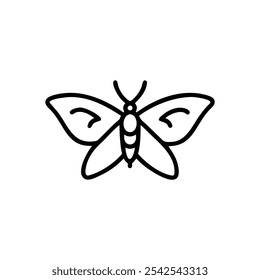 silk-moth icon vector illustration style