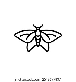 silk-moth icon vector illustration style