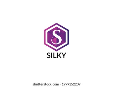 Silky Abstract s letter modern unique  logo design template