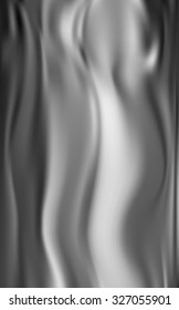 Silky satin curtain with wavy patterns black dark color