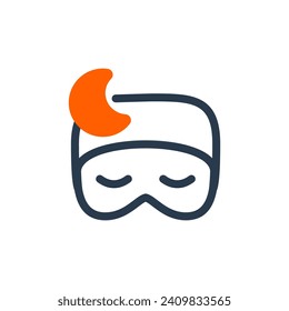 Silky Sleep Mask Vector Icon Illustration for Darkened Slumber
