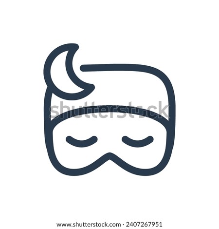Silky Sleep Mask Vector Icon Illustration for Darkened Slumber