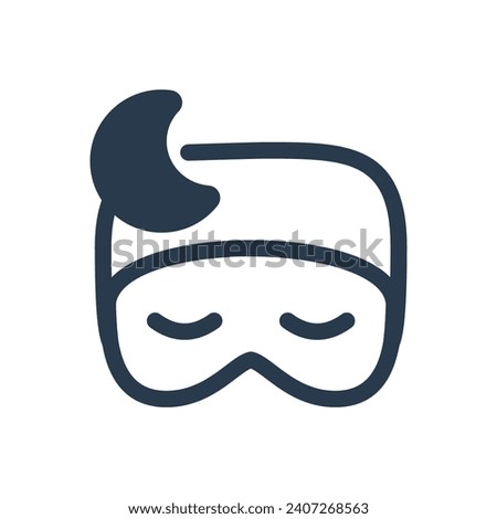 Silky Sleep Mask Vector Icon Illustration for Darkened Slumber