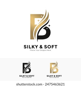 Silky and soft letter B logo design. Suitable for business, initial name, poster, beauty, salon, fabric and pattern