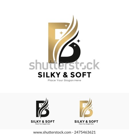 Silky and soft letter B logo design. Suitable for business, initial name, poster, beauty, salon, fabric and pattern