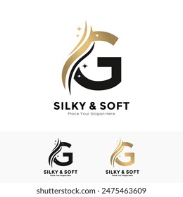 Silky and soft letter G logo design. Suitable for business, initial name, poster, beauty, salon, fabric and pattern