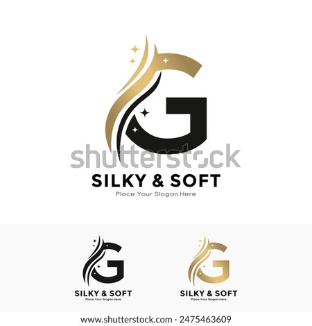 Silky and soft letter G logo design. Suitable for business, initial name, poster, beauty, salon, fabric and pattern