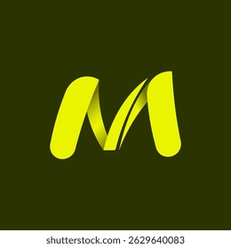 Silky and soft letter M logo design. Suitable for business, initial name, poster, beauty, salon, fabric and pattern