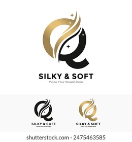 Silky and soft letter Q logo design. Suitable for business, initial name, poster, beauty, salon, fabric and pattern