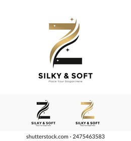 Silky and soft letter Z logo design. Suitable for business, initial name, poster, beauty, salon, fabric and pattern